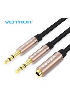 Cáp chuyển đổi 2 cổng 3.5mm ra 3.5mm âm 4 ngấn Vention BBDWY